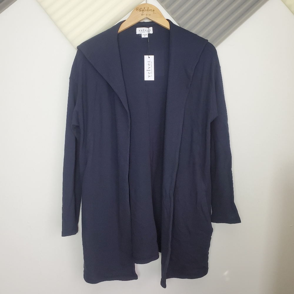 Velvet | NWT Navy long sleeve cardigan Size S